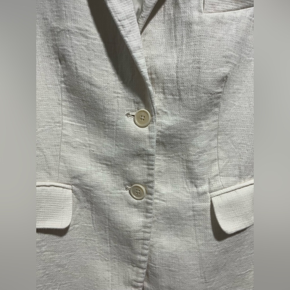 Anine Bing Quinn Oversized Linen Blazer - Off White - Size Small - Picture 9 of 12